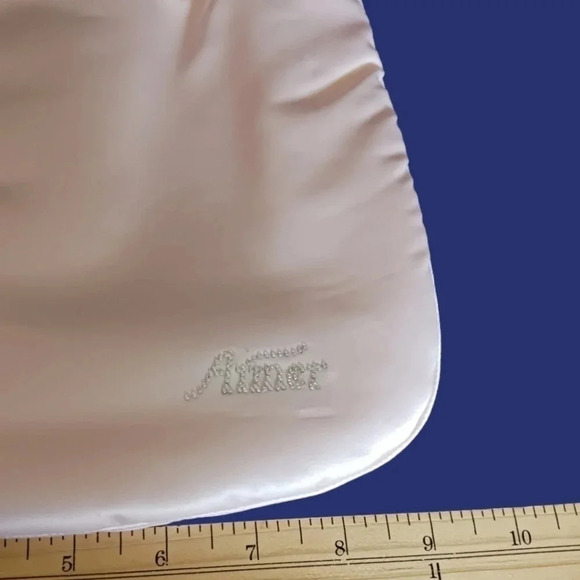 Aimer satin lace satchel purse pouch pink /white color - Picture 10 of 14